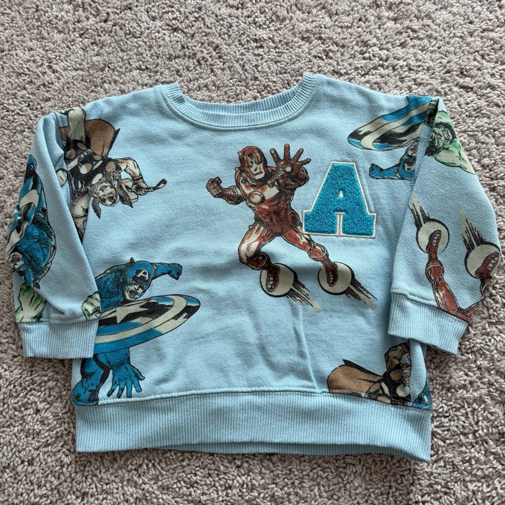 Marvel Light Blue Kids Graphic Sweatshirt